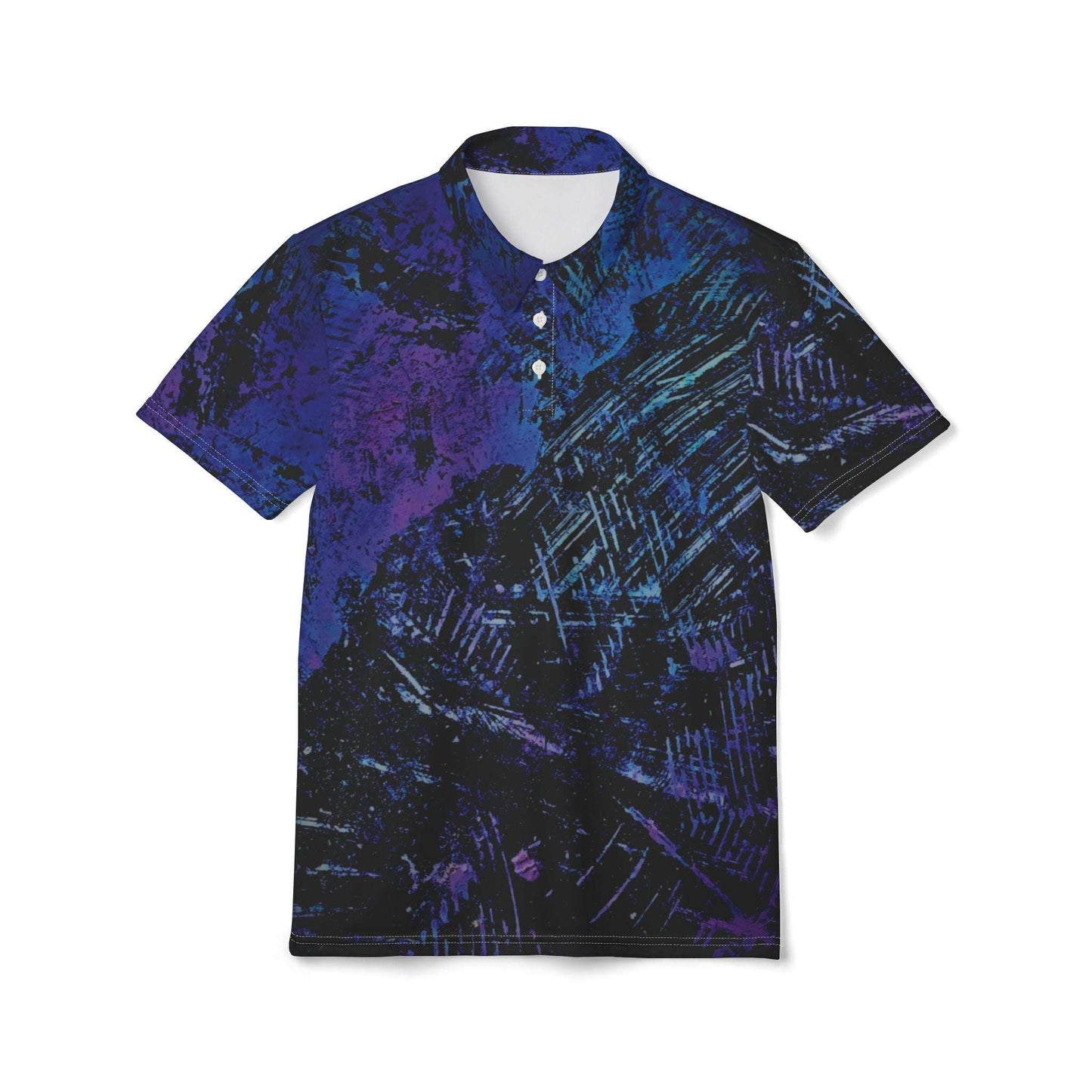 blue buried collared tee
