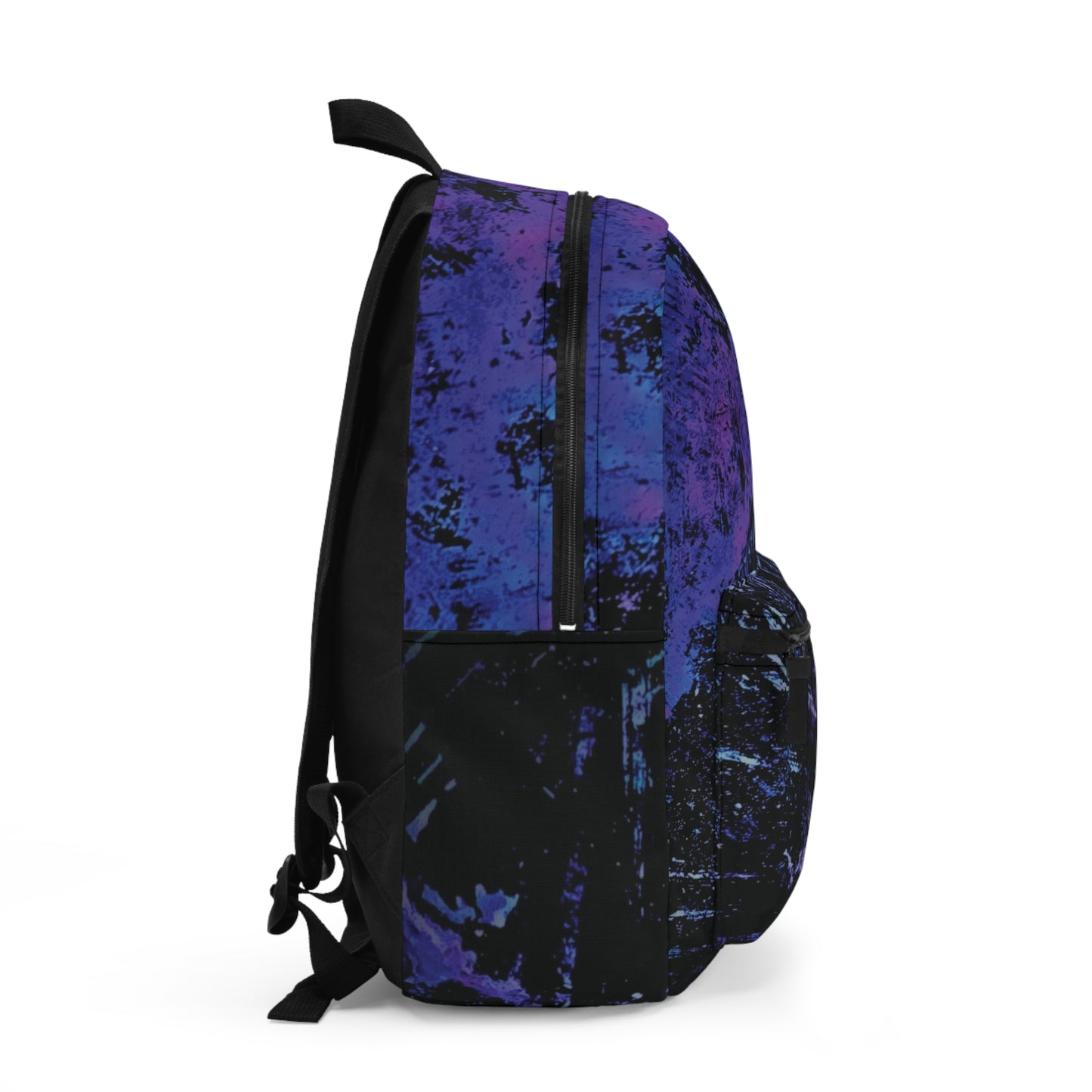 blue buried backpack