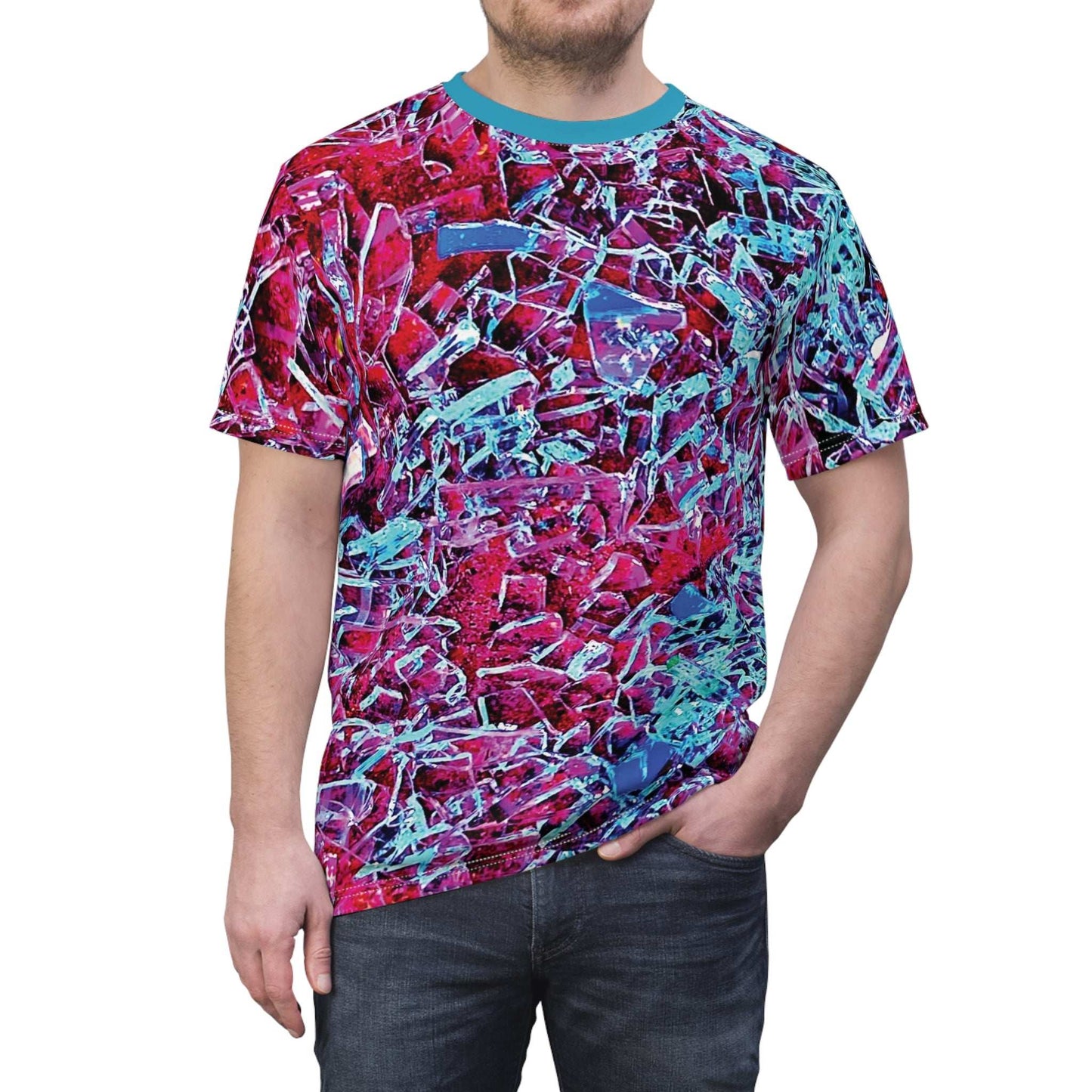 Shattered Dream – Bold Abstract Glass Pattern Tee
