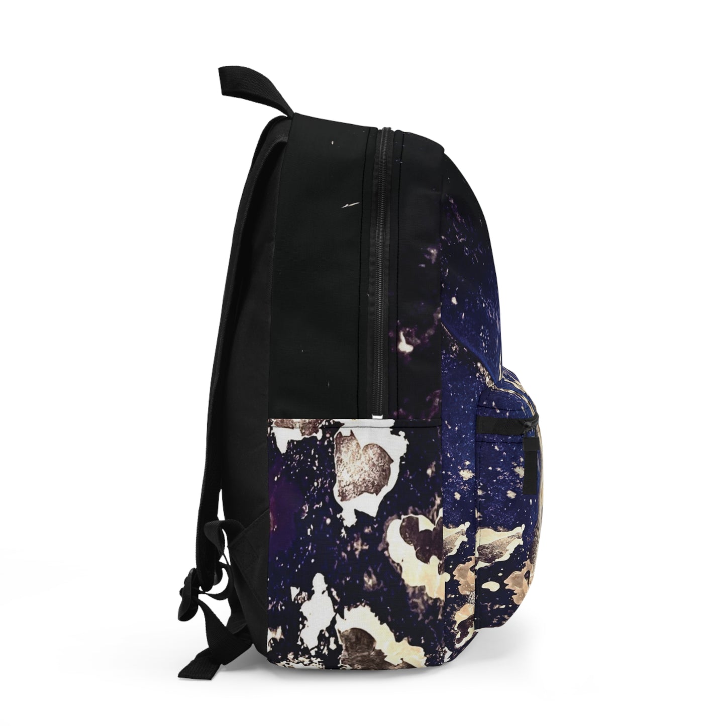 broken blue backpack