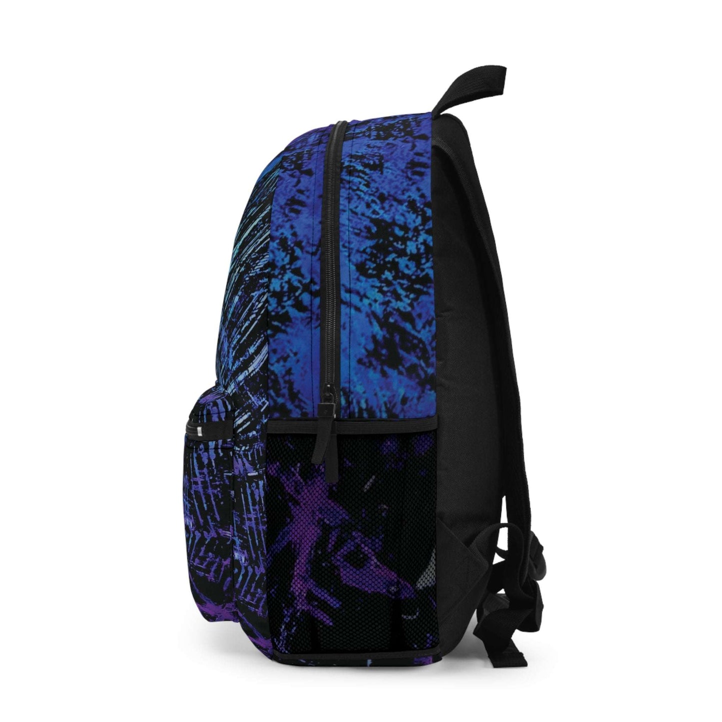 blue buried backpack