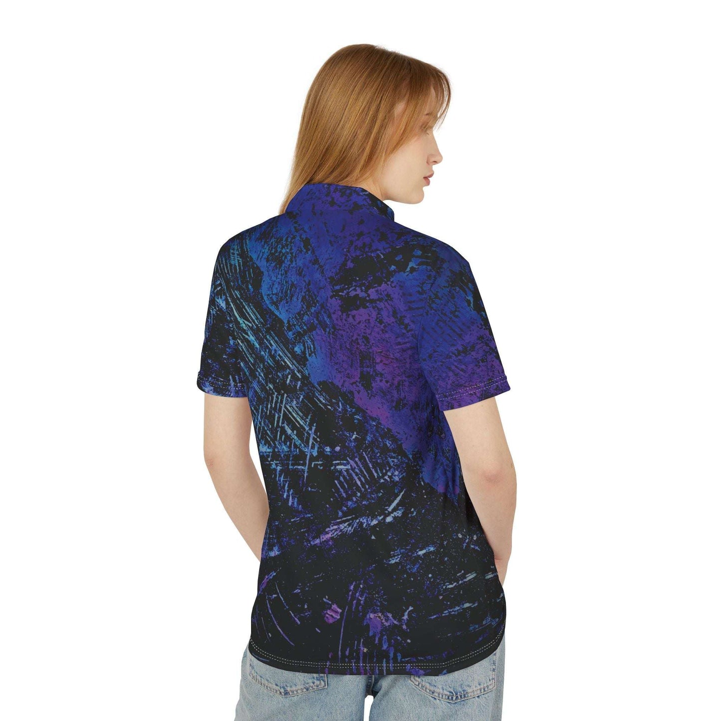 blue buried collared tee