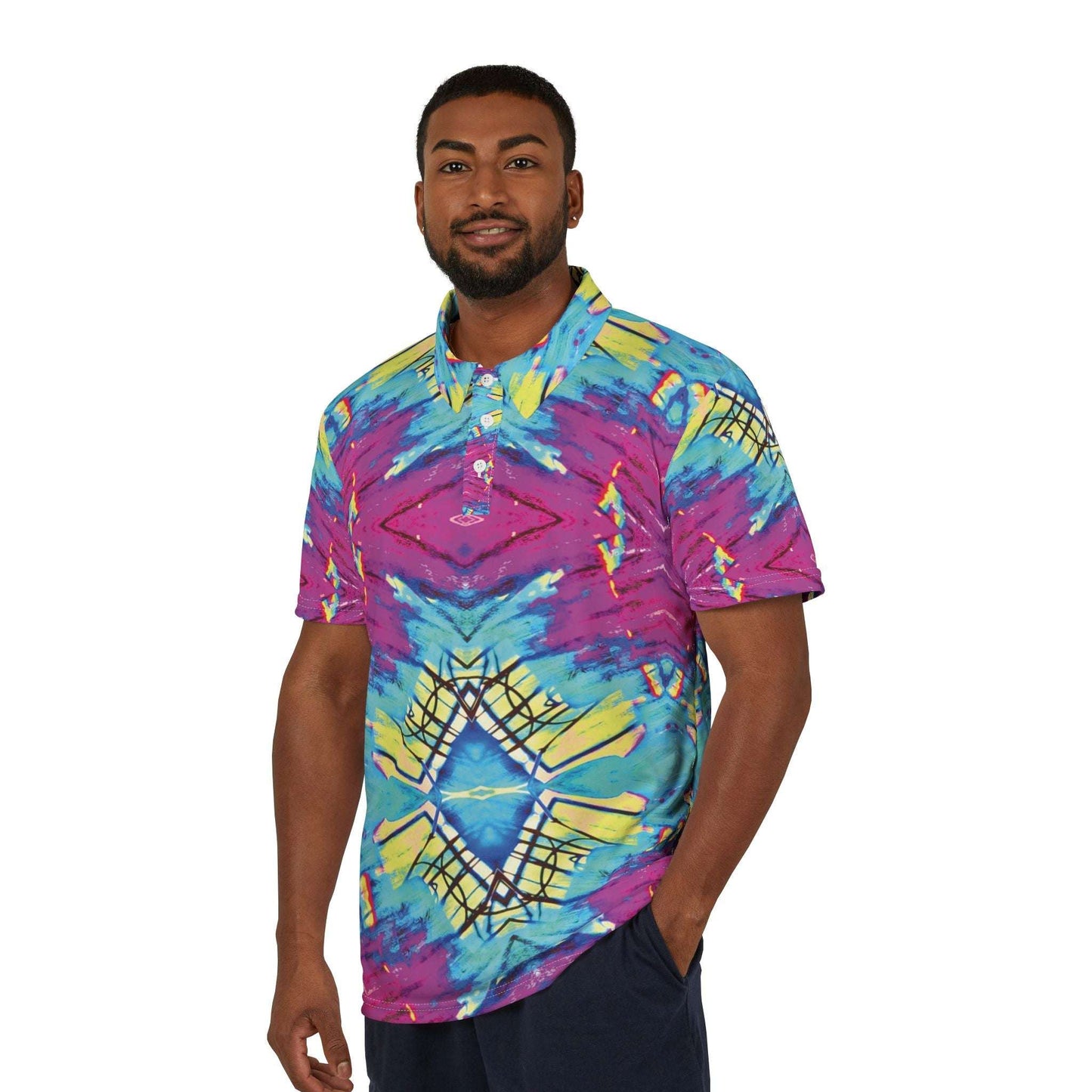 rainbow linings collared tee