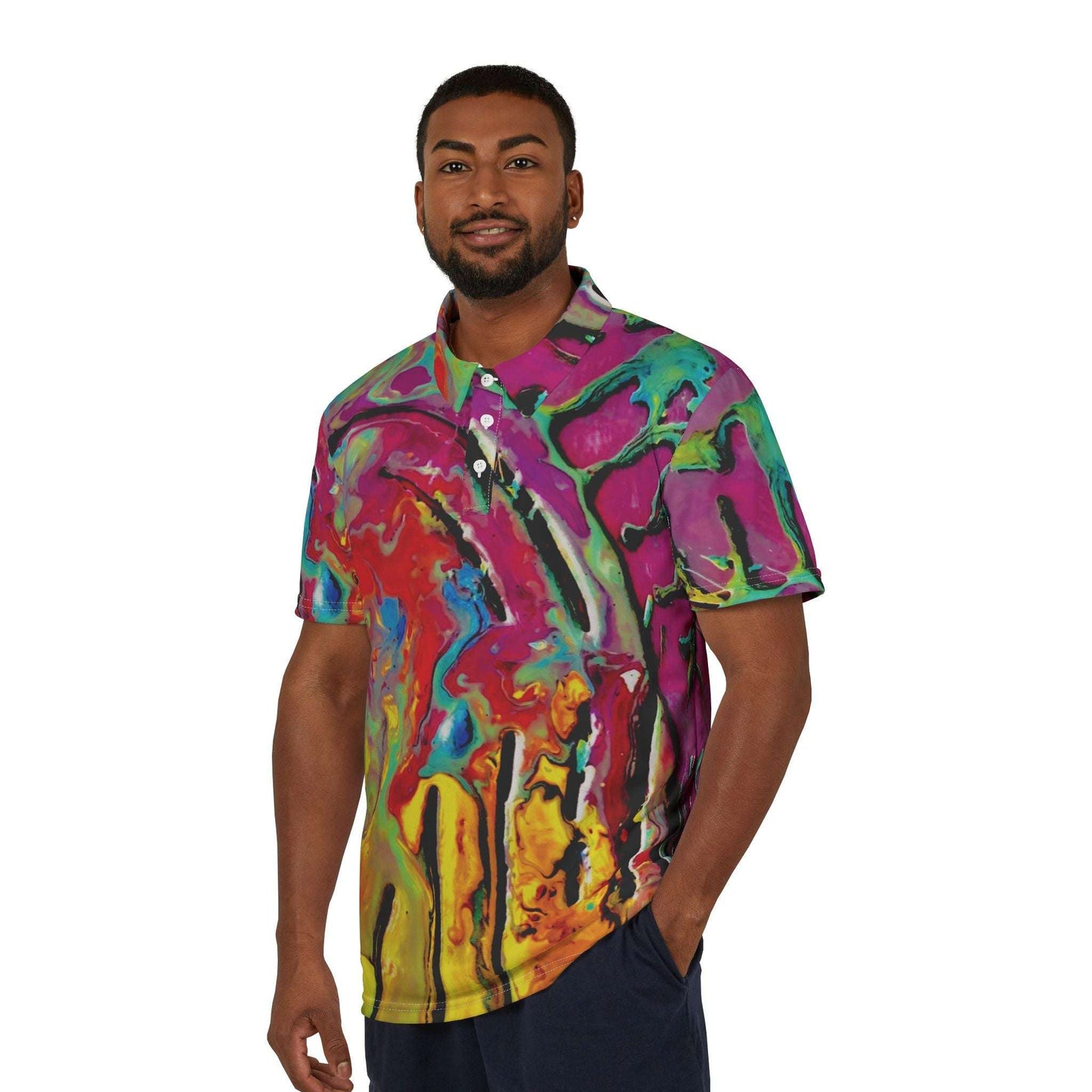 spilled over collared tee