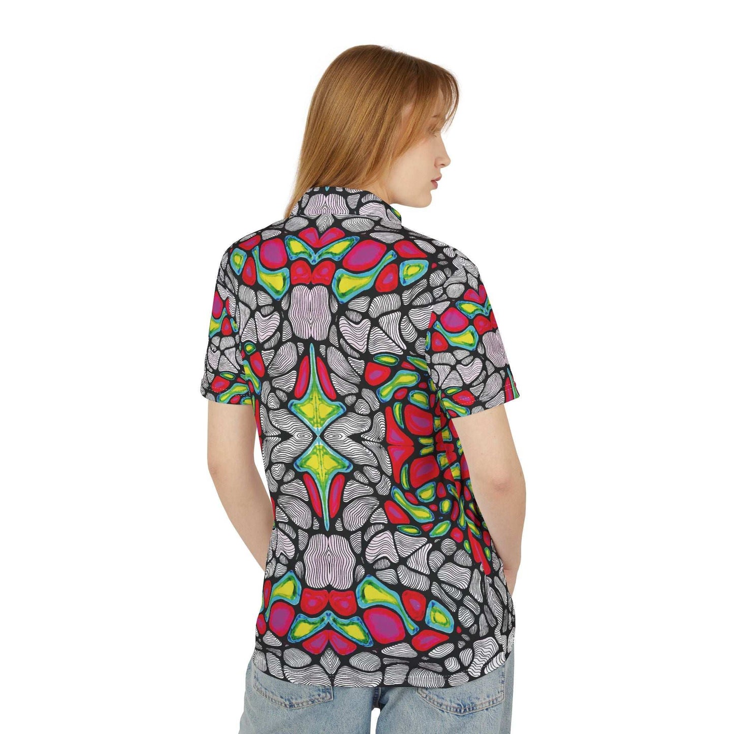 thermal warp collared tee