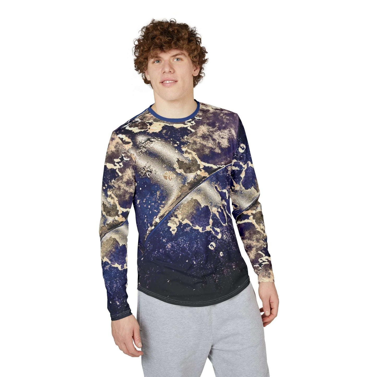 broken blue long sleeve