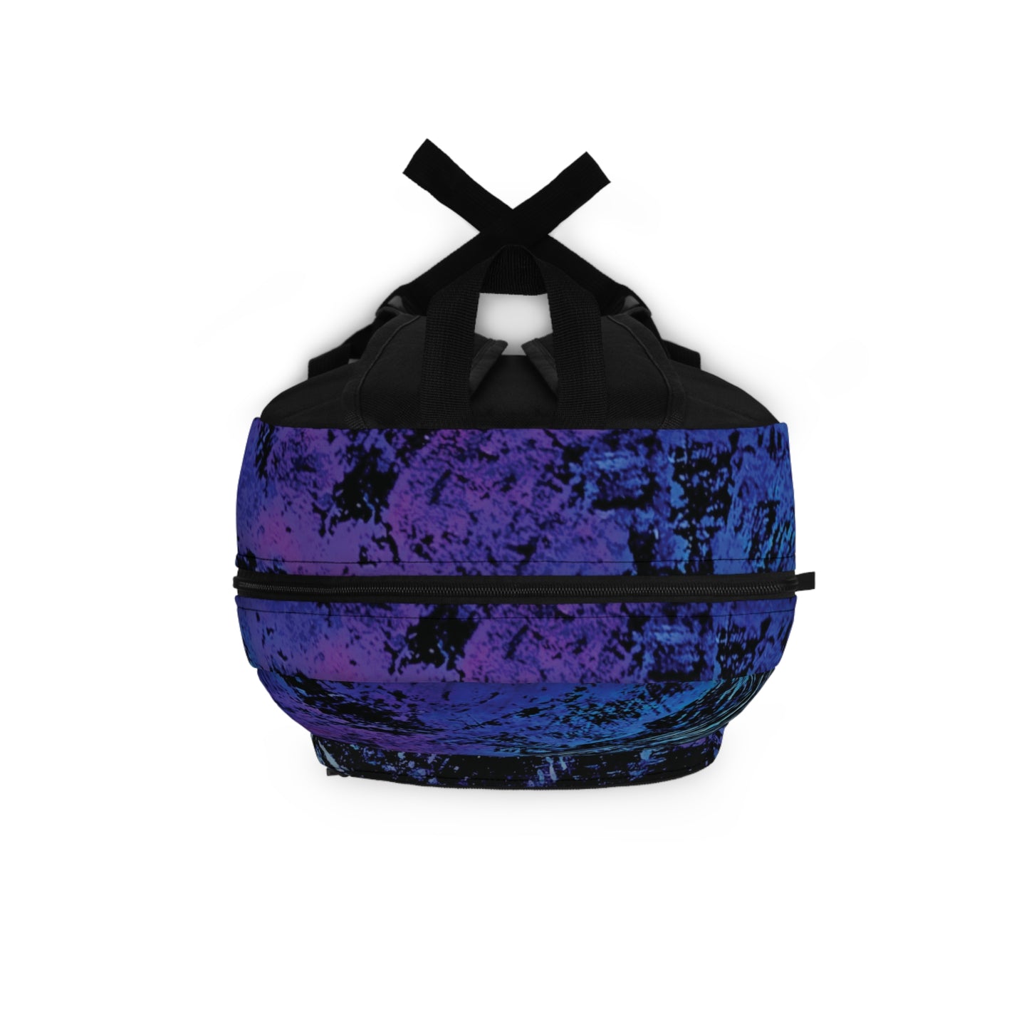 blue buried backpack