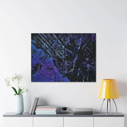 blue buried canvas