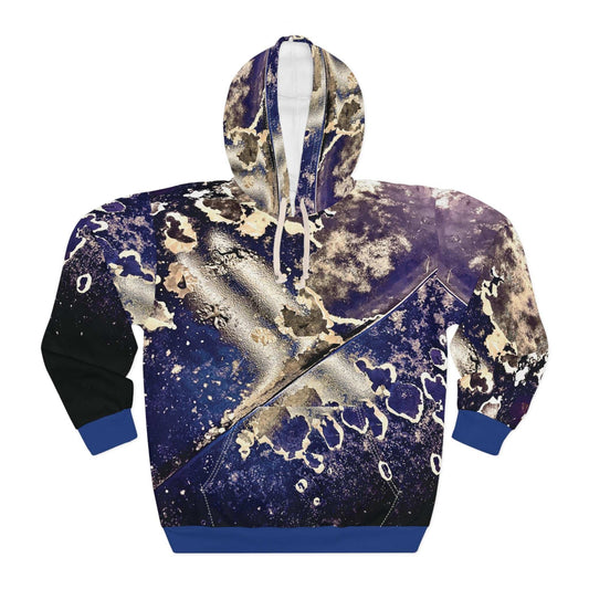 broken blue hoodie