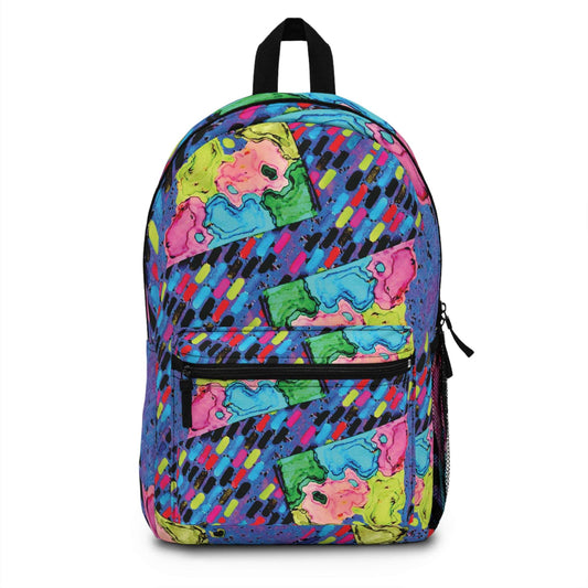 painted retro back pack