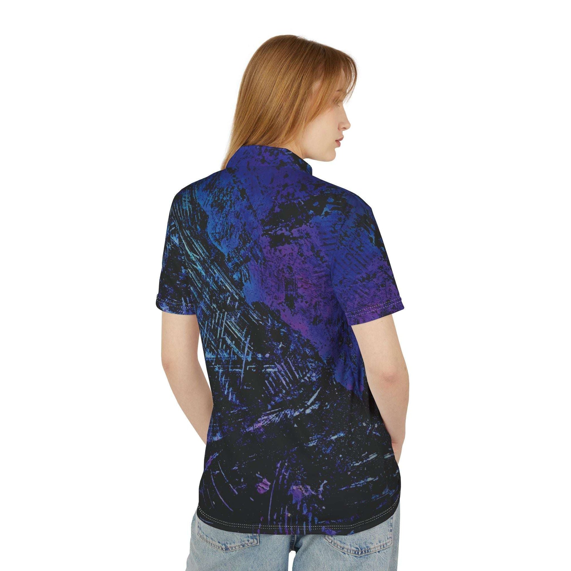 blue buried collared tee