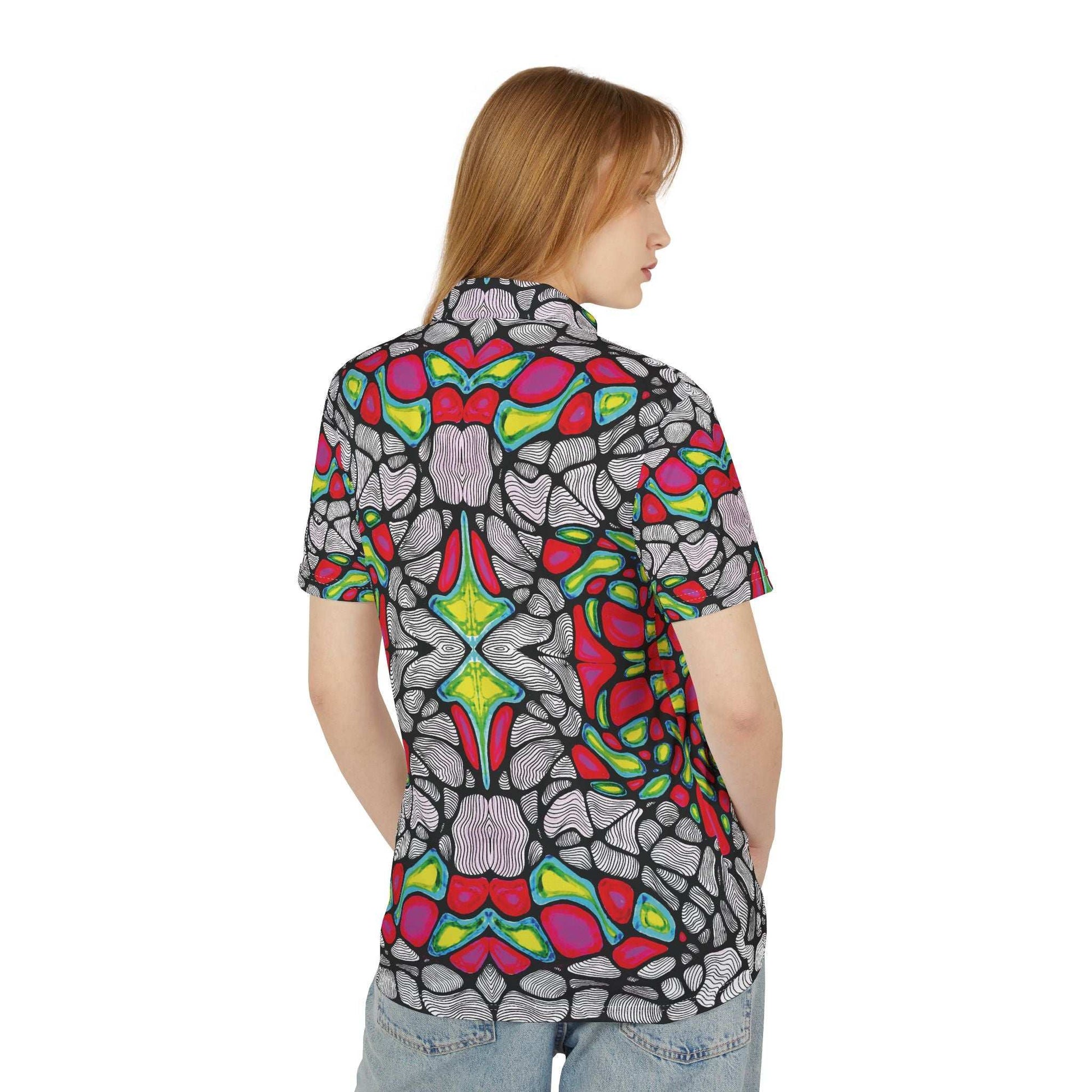 thermal warp collared tee